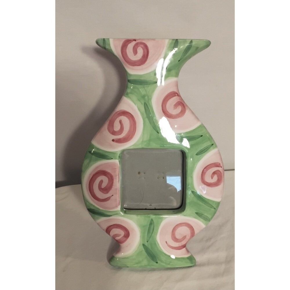 Vintage Terragrafics Bloomers Photo Frame with Bud Vase Ceramic 8 x 5, 3x3 Photo